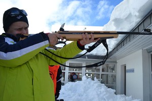 Biathlón láser en la Escuela de Esquí nórdico Somport