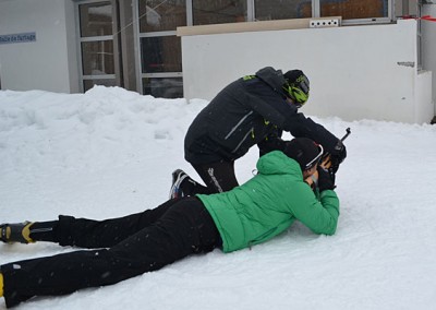 Biathlón láser en la Escuela de Esquí nórdico Somport